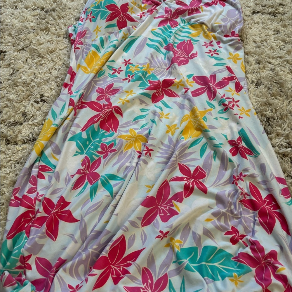 No Boundaries Pink and Yellow Floral Top (Juinors) 15-17